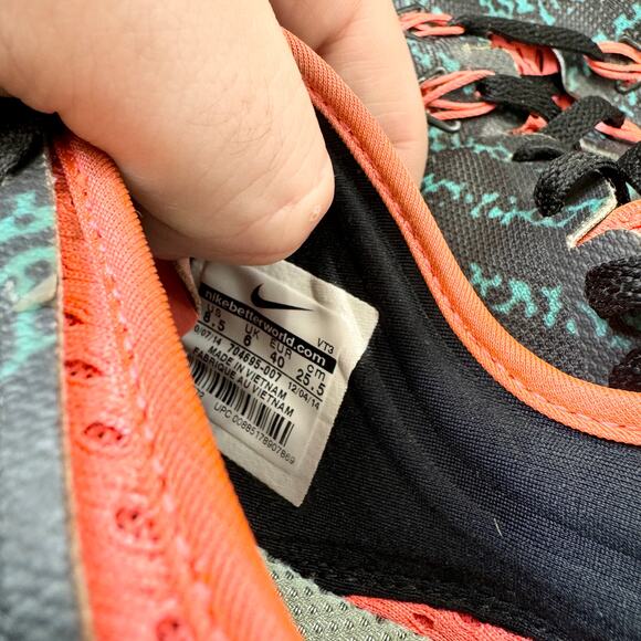 Nike Womens Free 5.0 TR Fir 5 Black/Orange/Teal Running Shoe Size 8.5 - Picture 5 of 6